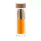Termos, 21MAR2663, 420 ml, Ø 72x235 mm, Everestus, Sticla, Bambus, Natur, Transparent