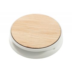   Suport pentru telefon de birou, Everestus, 21OCT1115, ø41 x 9 mm, Plastic, Bambus, Alb