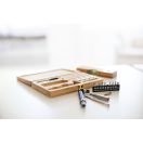 Set scule, Everestus, 18SEP4428, 21 piese, 195x112x30 mm, Bambus, Metal, Natur