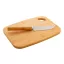 Set tocator si cutit branza, Everestus, 18SEP3574, 2 piese, 200x143x10 mm, Bambus, Otel, Natur