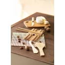Set sushi, Everestus, 18SEP3575, 8 piese, 245x240x2 mm, Bambus, Natur