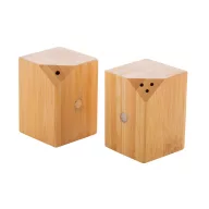   Set recipiente pentru sare si piper, Everestus, 18SEP3655, 2 piese, 100x50x70 mm, Bambus, Natur