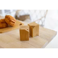   Set recipiente pentru sare si piper, Everestus, 18SEP3655, 2 piese, 100x50x70 mm, Bambus, Natur
