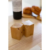   Set recipiente pentru sare si piper, Everestus, 18SEP3655, 2 piese, 100x50x70 mm, Bambus, Natur