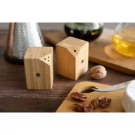  Set recipiente pentru sare si piper, Everestus, 18SEP3655, 2 piese, 100x50x70 mm, Bambus, Natur