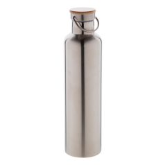   Termos, Everestus, 18SEP4261, 1000 ml,  Ø80x320 mm, Otel, Bambus, Argintiu