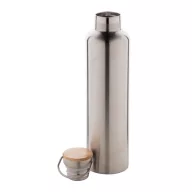   Termos, Everestus, 18SEP4261, 1000 ml,  Ø80x320 mm, Otel, Bambus, Argintiu