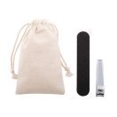 Set manichiura, Everestus, 18SEP2984, 2 piese, 75x120 mm, Bumbac, Natur