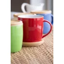 Cana, Everestus, 42FEB230444, 335 ml, Ø92x95 mm, Ceramica, Bambus, Rosu