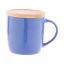 Cana, Everestus, 42FEB230442, 335 ml, Ø92x95 mm, Ceramica, Bambus, Albastru Light