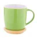 Cana, Everestus, 42FEB230445, 335 ml, Ø92x95 mm, Ceramica, Bambus, Verde
