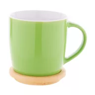   Cana, Everestus, 42FEB230445, 335 ml, Ø92x95 mm, Ceramica, Bambus, Verde