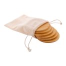 Set 6 coastere, Everestus, 42FEB232710, 6, 150x120 mm, Bambus, Bumbac, Natur