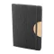 Agenda, Everestus, 42FEB231398, A5, Dictando, Coperta standard, 80 file, 145x210x15 mm, Poliester, Bambus, Negru
