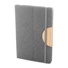   Agenda, Everestus, 42FEB231400, A5, Dictando, Coperta standard, 80 file, 145x210x15 mm, Poliester, Bambus, Gri