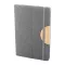 Agenda, Everestus, 42FEB231400, A5, Dictando, Coperta standard, 80 file, 145x210x15 mm, Poliester, Bambus, Gri