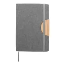 Agenda, Everestus, 42FEB231400, A5, Dictando, Coperta standard, 80 file, 145x210x15 mm, Poliester, Bambus, Gri