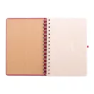 Agenda, Everestus, 42FEB231436, A5, Dictando, Coperta cu spirala, 70 file, 150x210x15 mm, Poliester, Hartie, Rosu