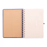   Agenda, Everestus, 42FEB231434, A5, Dictando, Coperta cu spirala, 70 file, 150x210x15 mm, Poliester, Hartie, Albastru