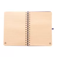   Agenda, Everestus, 42FEB231434, A5, Dictando, Coperta cu spirala, 70 file, 150x210x15 mm, Poliester, Hartie, Albastru
