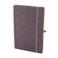   Agenda, Everestus, 42FEB231435, A5, Dictando, Coperta cu spirala, 70 file, 150x210x15 mm, Poliester, Paie, Gri