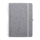 Agenda, Everestus, 42FEB231435, A5, Dictando, Coperta cu spirala, 70 file, 150x210x15 mm, Poliester, Paie, Gri