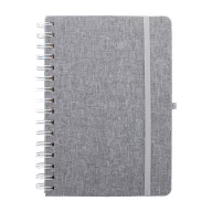   Agenda, Everestus, 42FEB231435, A5, Dictando, Coperta cu spirala, 70 file, 150x210x15 mm, Poliester, Paie, Gri