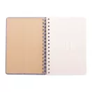 Agenda, Everestus, 42FEB231435, A5, Dictando, Coperta cu spirala, 70 file, 150x210x15 mm, Poliester, Paie, Gri