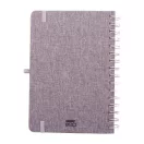 Agenda, Everestus, 42FEB231435, A5, Dictando, Coperta cu spirala, 70 file, 150x210x15 mm, Poliester, Paie, Gri