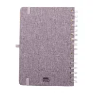   Agenda, Everestus, 42FEB231435, A5, Dictando, Coperta cu spirala, 70 file, 150x210x15 mm, Poliester, Paie, Gri