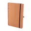 Agenda, Everestus, 42FEB231492, A5, Dictando, Coperta cu spirala, 70 file, 150x210x15 mm, Pluta, Paie, Natur