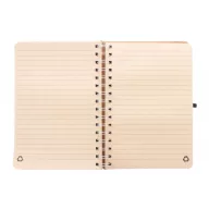   Agenda, Everestus, 42FEB231492, A5, Dictando, Coperta cu spirala, 70 file, 150x210x15 mm, Pluta, Paie, Natur