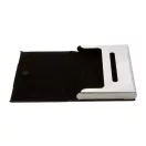 Suport carti de vizita, Everestus, 42FEB231325, 95x64x13 mm, Poliester, Metal, Negru
