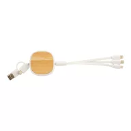   Cablu de incarcare usb, Everestus, 42FEB230377, 53x225x15 mm, ABS, Bambus, Alb