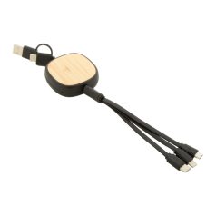   Cablu de incarcare USB, 2402E19064, Everestus, 53x225x15 mm, ABS, Bambus, Negru