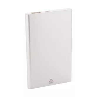   Powerbank, Everestus, 42FEB230587, 4000 mAh, 110x68x10 mm, Aluminiu, Argintiu