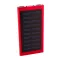 Powerbank solar, Everestus, 42FEB230590, 4000 mAh, 152x75x10 mm, Aluminiu, Rosu, Negru