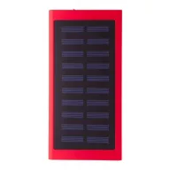   Powerbank solar, Everestus, 42FEB230590, 4000 mAh, 152x75x10 mm, Aluminiu, Rosu, Negru