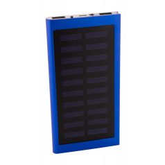   Powerbank solar, Everestus, 42FEB230589, 4000 mAh, 152x75x10 mm, Aluminiu, Albastru, Negru