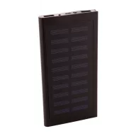   Powerbank solar, Everestus, 42FEB230588, 4000 mAh, 152x75x10 mm, Aluminiu, Negru