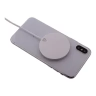   Incarcator wireless magnetic, Everestus, 42FEB231658, Ø56x6 mm, Aluminiu, Argintiu
