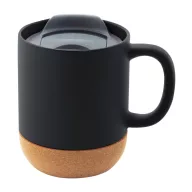   Cana 325 ml, 2402E18398, Everestus, ø88x108 mm, Ceramica, Pluta, Negru