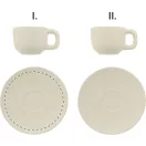 Set 2 cesti espresso 85 ml, Everestus, 2601E14871, 130x130x87 mm, Ceramica, Natur