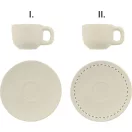 Set 2 cesti espresso 85 ml, Everestus, 2601E14871, 130x130x87 mm, Ceramica, Natur