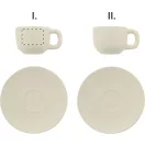 Set 2 cesti espresso 85 ml, Everestus, 2601E14871, 130x130x87 mm, Ceramica, Natur