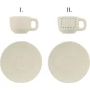 Set 2 cesti espresso 85 ml, Everestus, 2601E14871, 130x130x87 mm, Ceramica, Natur
