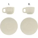 Set 2 cesti espresso 85 ml, Everestus, 2601E14871, 130x130x87 mm, Ceramica, Natur