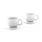 Set 2 cani espresso, 85 ml, 2410E25539, Everestus, 130 x 130 x 87 mm, Ceramica, Alb