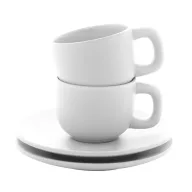   Set 2 cani espresso, 85 ml, 2410E25539, Everestus, 130 x 130 x 87 mm, Ceramica, Alb