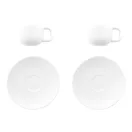 Set 2 cani espresso, 85 ml, 2410E25539, Everestus, 130 x 130 x 87 mm, Ceramica, Alb